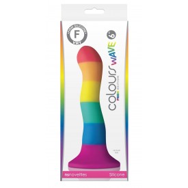 Радужный волнистый фаллоимитатор Colours Pride Edition 6" Wave Dildo - 19 см.